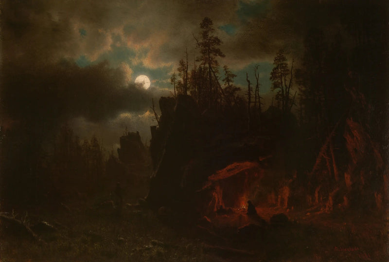 Trappersleiri - Albert Bierstadt