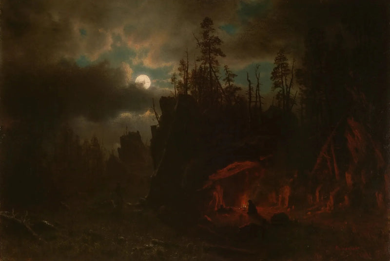 Trappersleiri - Albert Bierstadt