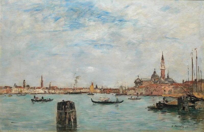 Giudeccan kanava ja San Giorgio Maggiore, Venetsia - Eugène Boudin