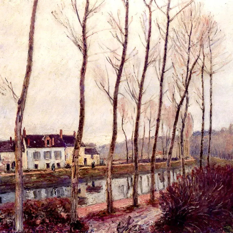 Loing-kanava talvella - Alfred Sisley