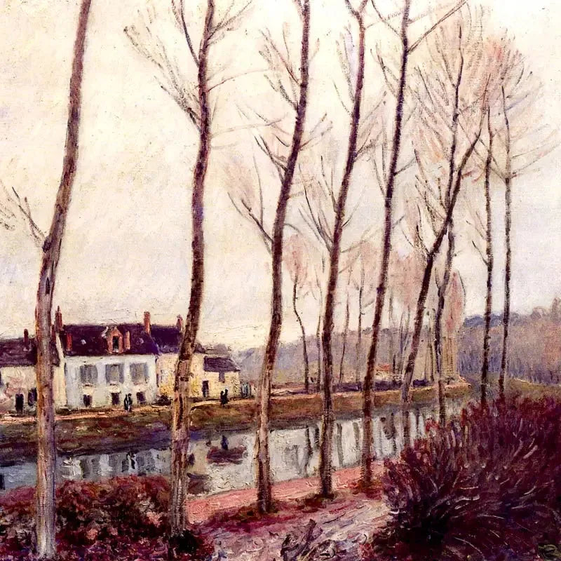 Loing-kanava talvella - Alfred Sisley