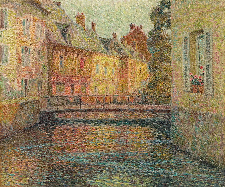 Kanava, aurinko, Gisors - Henri Le Sidaner