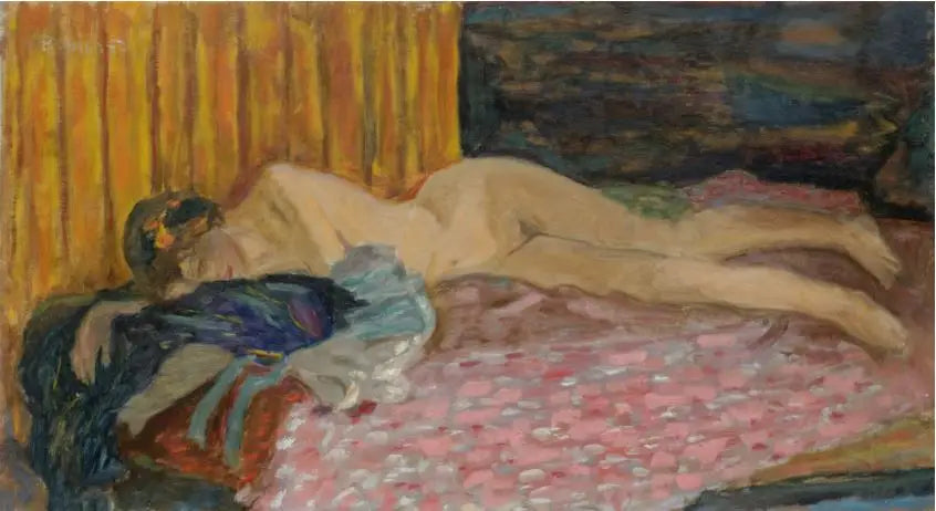 VAALENPUNAINEN SOHVA - Pierre Bonnard