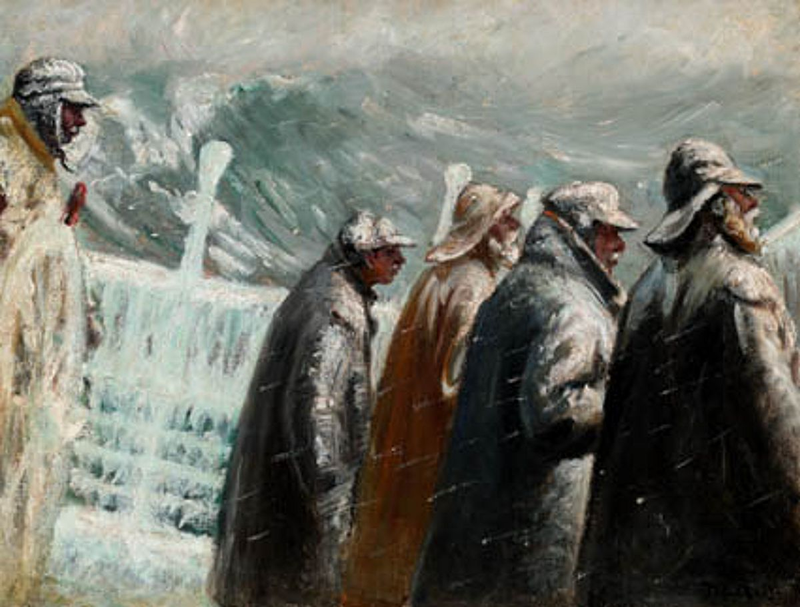 Pelastusvene on matkalla. - Michael Peter Ancher