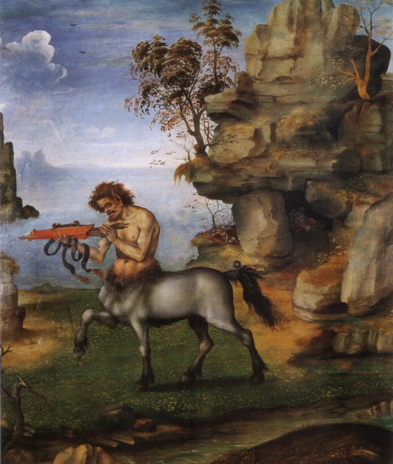Haavoittunut Centaure (takakansi: Venuksen syntymä?) - Filippino Lippi
