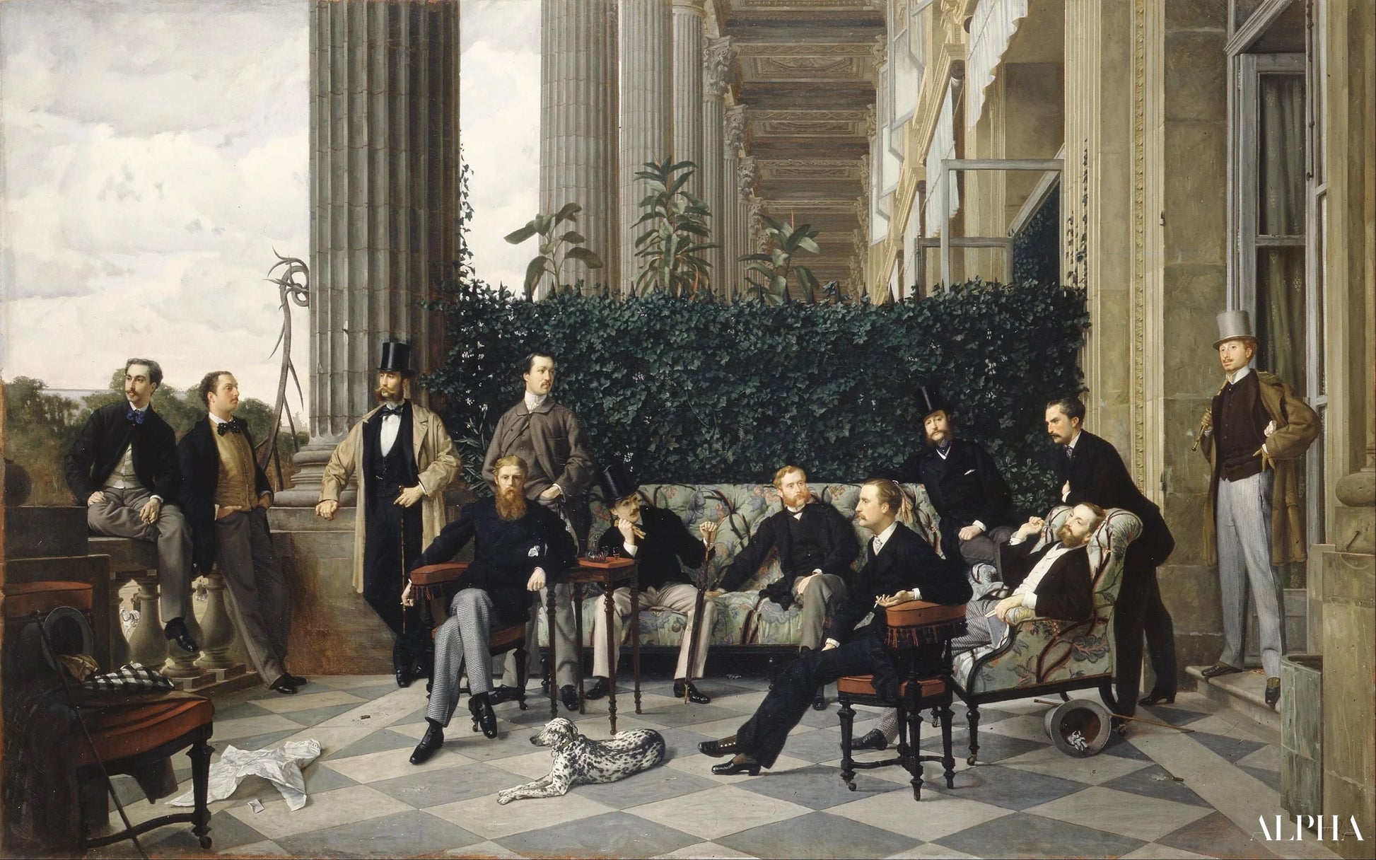Rue Royalin ympyrä - James Tissot - Korkealaatuiset taulujen ja maalauksien reproduktiot