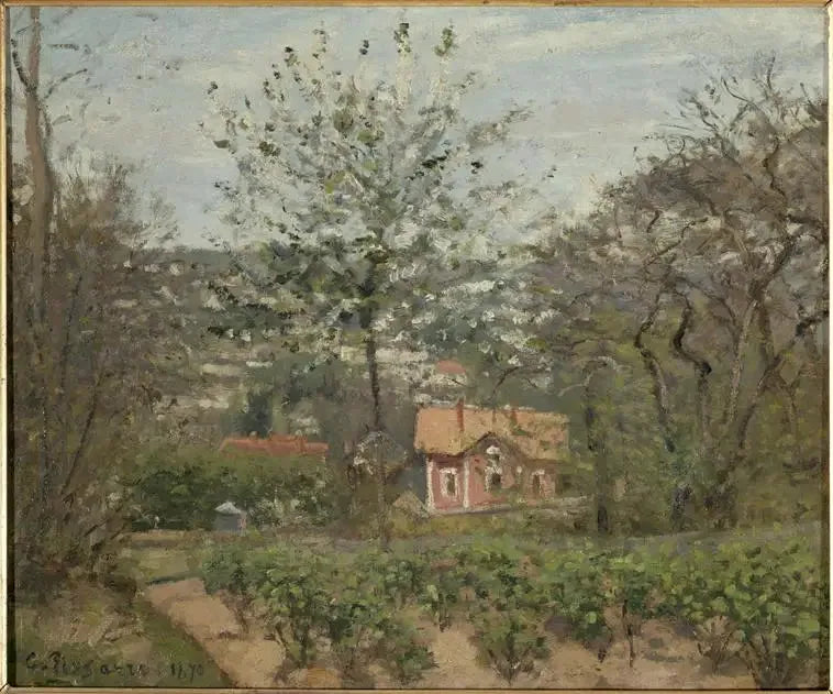 Chalet, Vaaleanpunainen Talo - Camille Pissarro