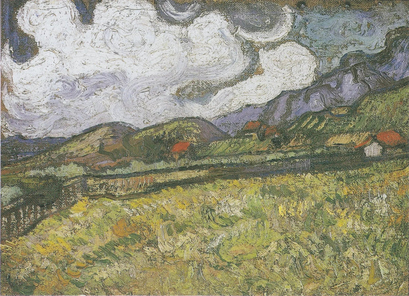 Vehnäpelto Saint-Paulin sairaalan takana, Saint-Rémy - Vincent van Gogh