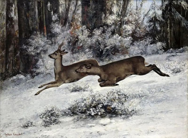 Le Change, metsästysjakso Franche-Comtéssa - Gustave Courbet
