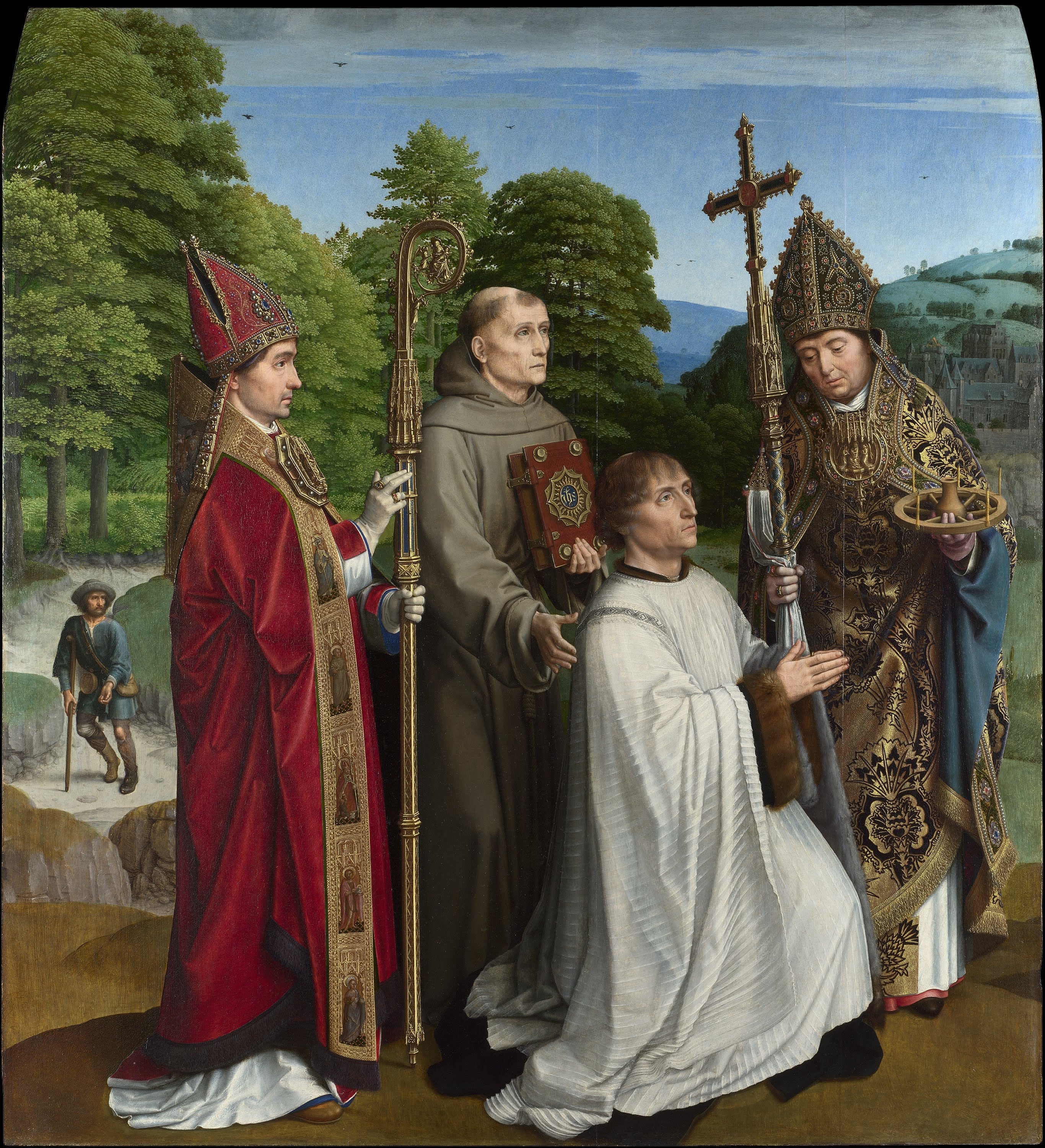 Le chanoine Bernardijn Salviati et trois saints - Gérard David - Alpha Reproduction