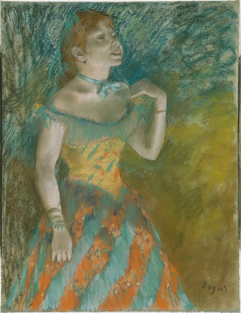 Vihreässä laulaja - Edgar Degas