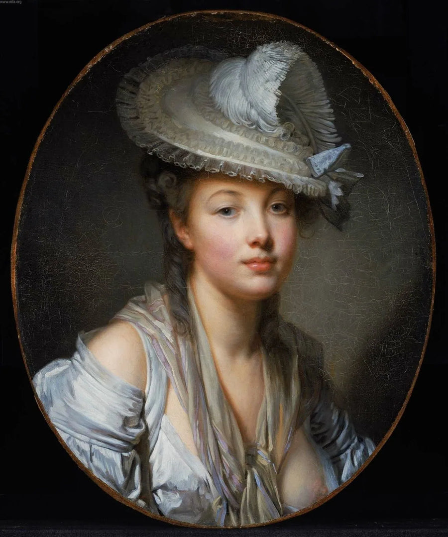 Valkoinen hattu - Jean-Baptiste Greuze