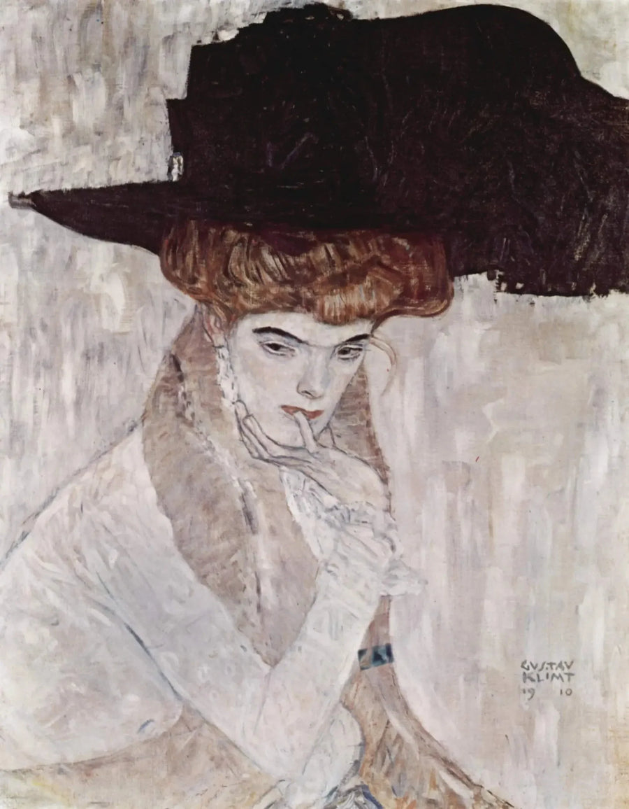 Mustat höyhenhattu - Gustav Klimt