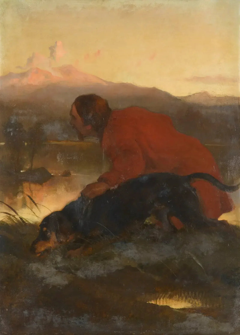 Metsästäjä ja jäljittäjä - Edwin Henry Landseer