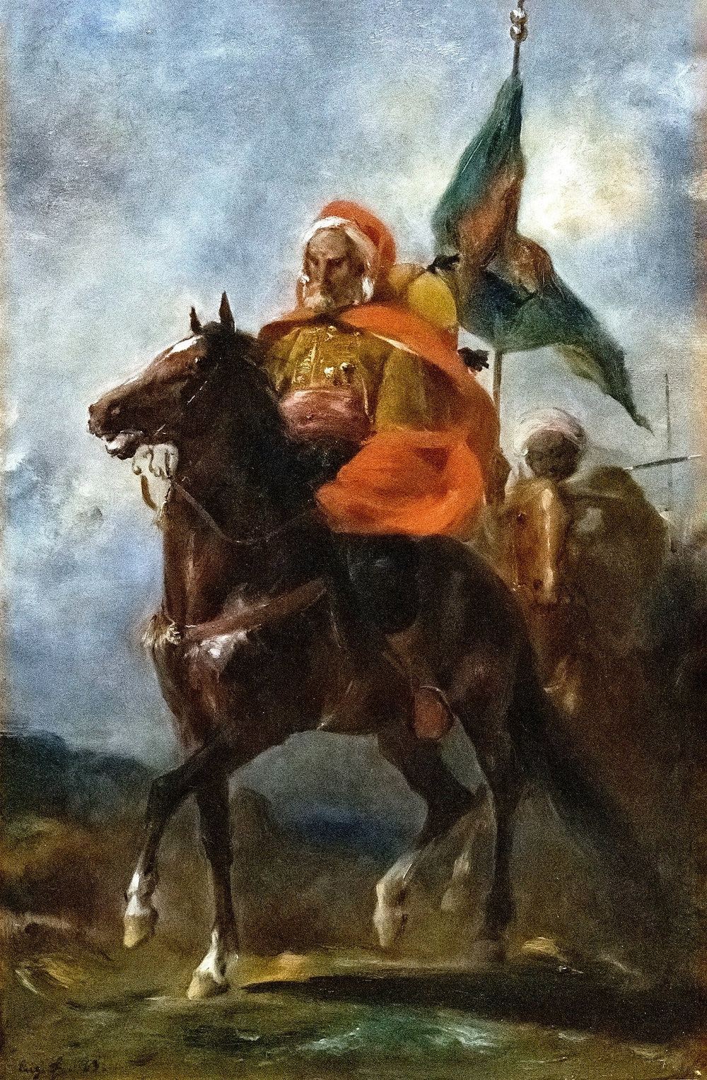 Le Chef arabe - Eugène Fromentin image 1 copie peinte à la main à l’huile