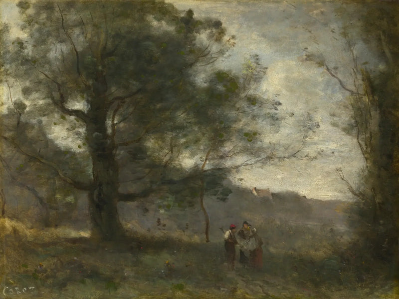 Tammi laaksossa - Jean-Baptiste Camille Corot