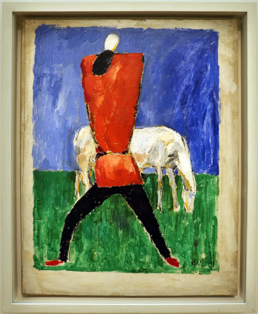 Valkoinen hevonen - Kazimir Malevich