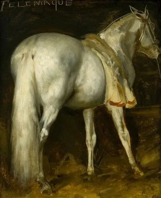 Harmaa hevonen "Télémaque" - Théodore Géricault