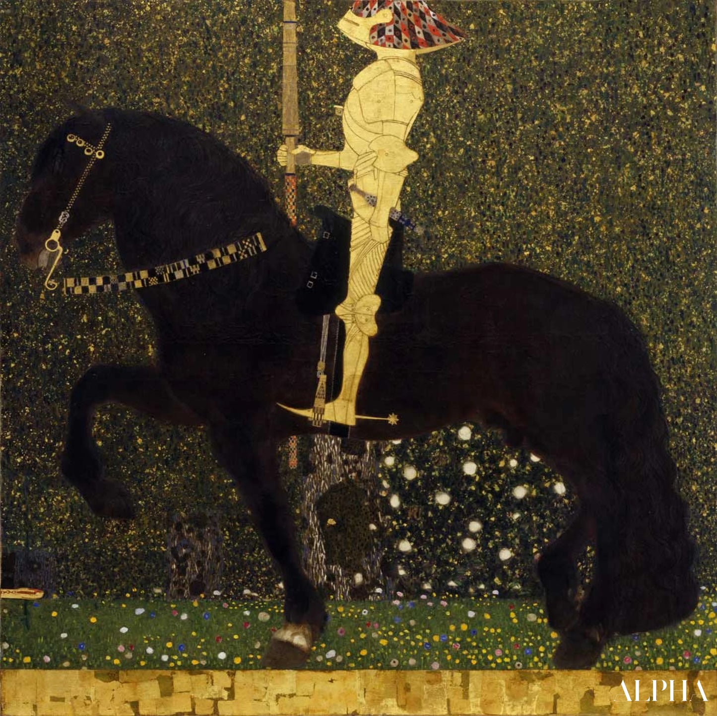 Kultainen ritari - Gustav Klimt - Korkealaatuiset taulujen ja maalauksien reproduktiot