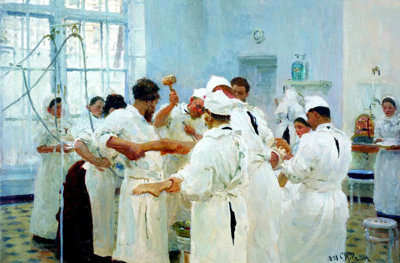 Kirurgi E. V. Pavlov leikkaussalissa - Ilya Repin