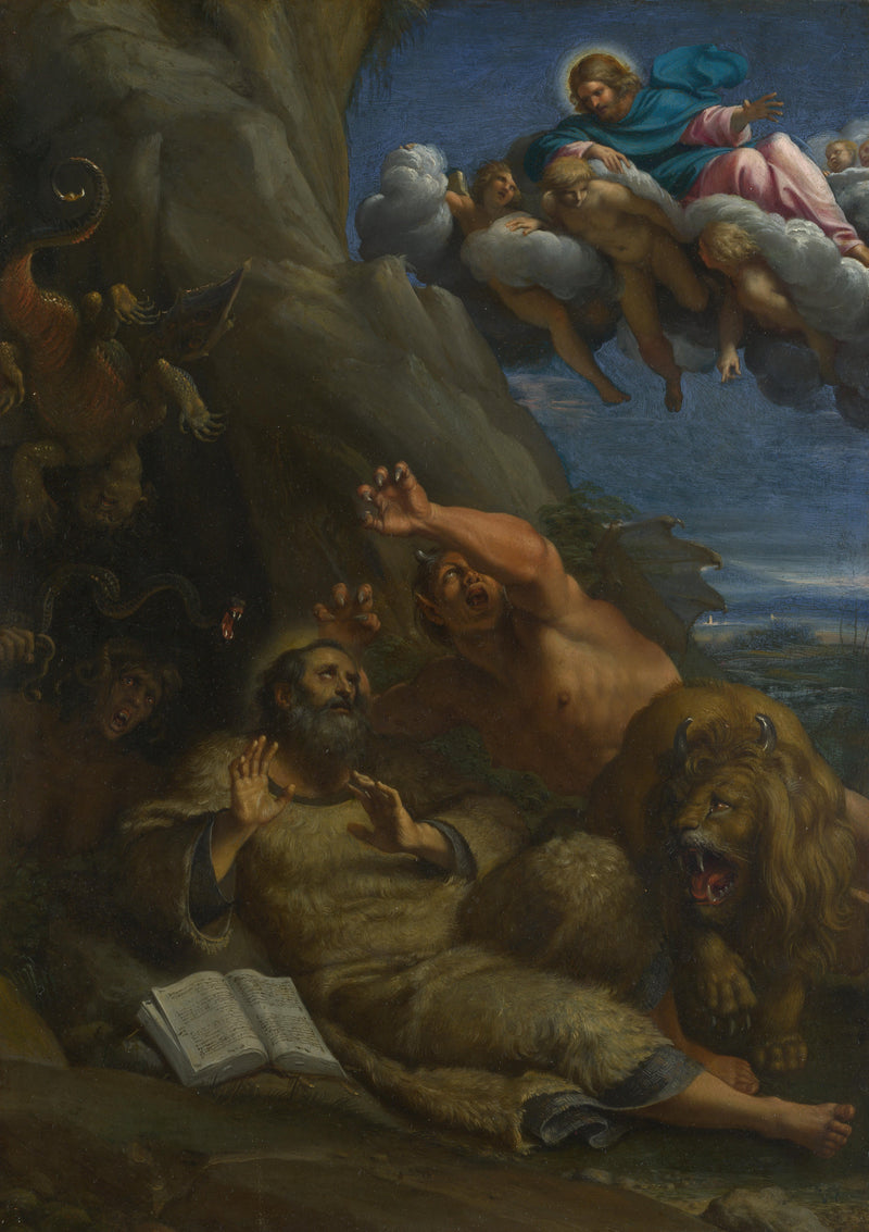 Kristus ilmestyy pyhälle Antonius abbedille - Annibale Carracci