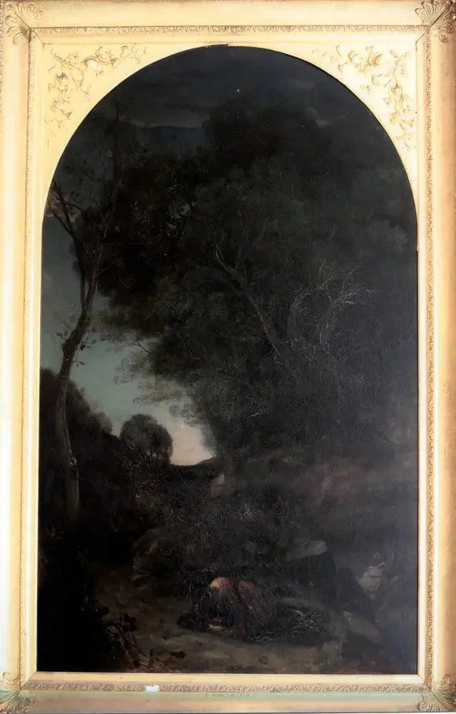 Kristus Öljymäen puutarhassa - Jean-Baptiste Camille Corot