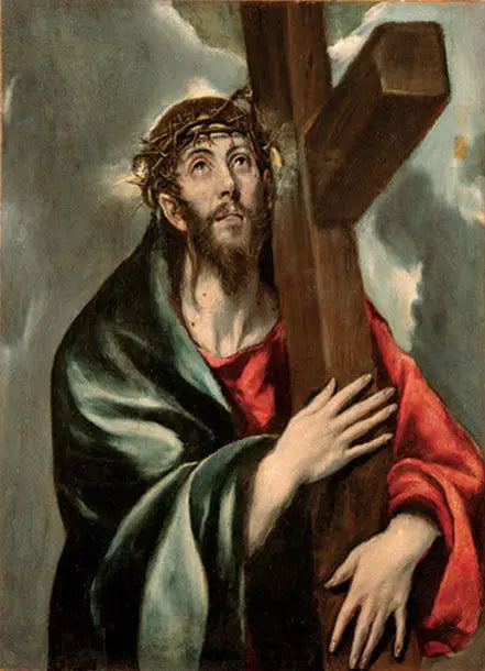 Kristus ristin kanssa - El Greco