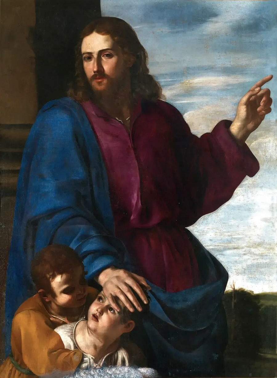 Rukoileva Kristus lasten kanssa - Artemisia Gentileschi