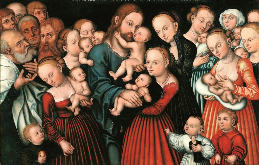 Rukoileva Kristus lasten kanssa - Lucas Cranach vanhempi