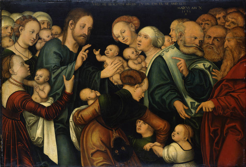 Rukoileva Kristus lasten kanssa - Lucas Cranach vanhempi