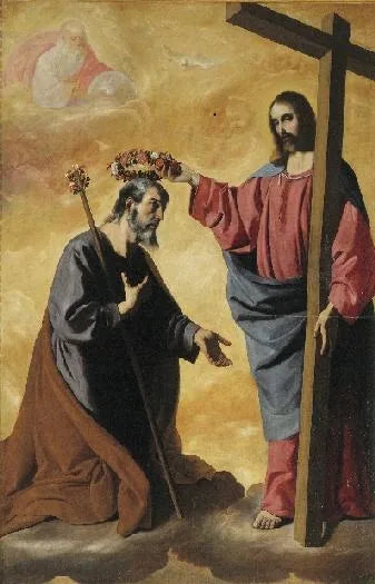 Ristiinnaulitseva Kristus ja Pyhä Joosef - Francisco de Zurbarán