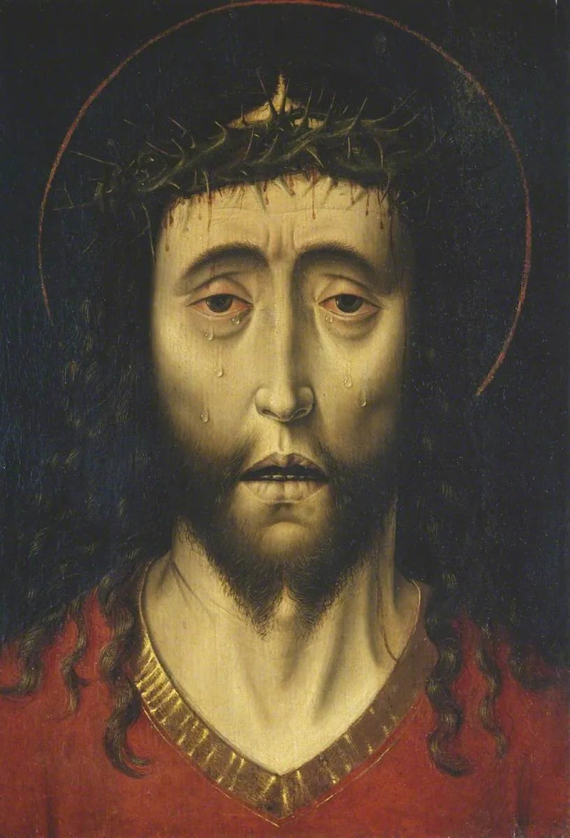Ristiinnaulittu Kristus piikkikoristuksella - Dirk Bouts