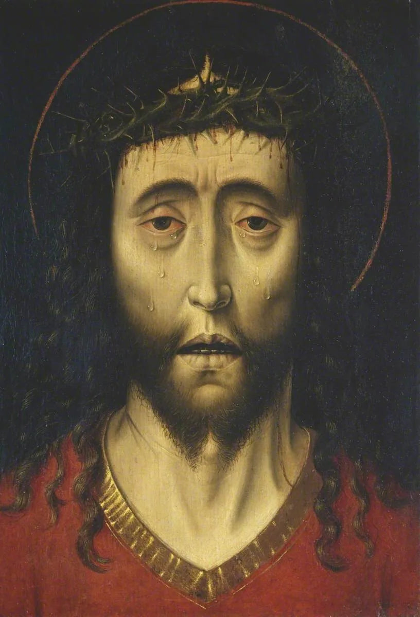 Ristiinnaulittu Kristus piikkikoristuksella - Dirk Bouts