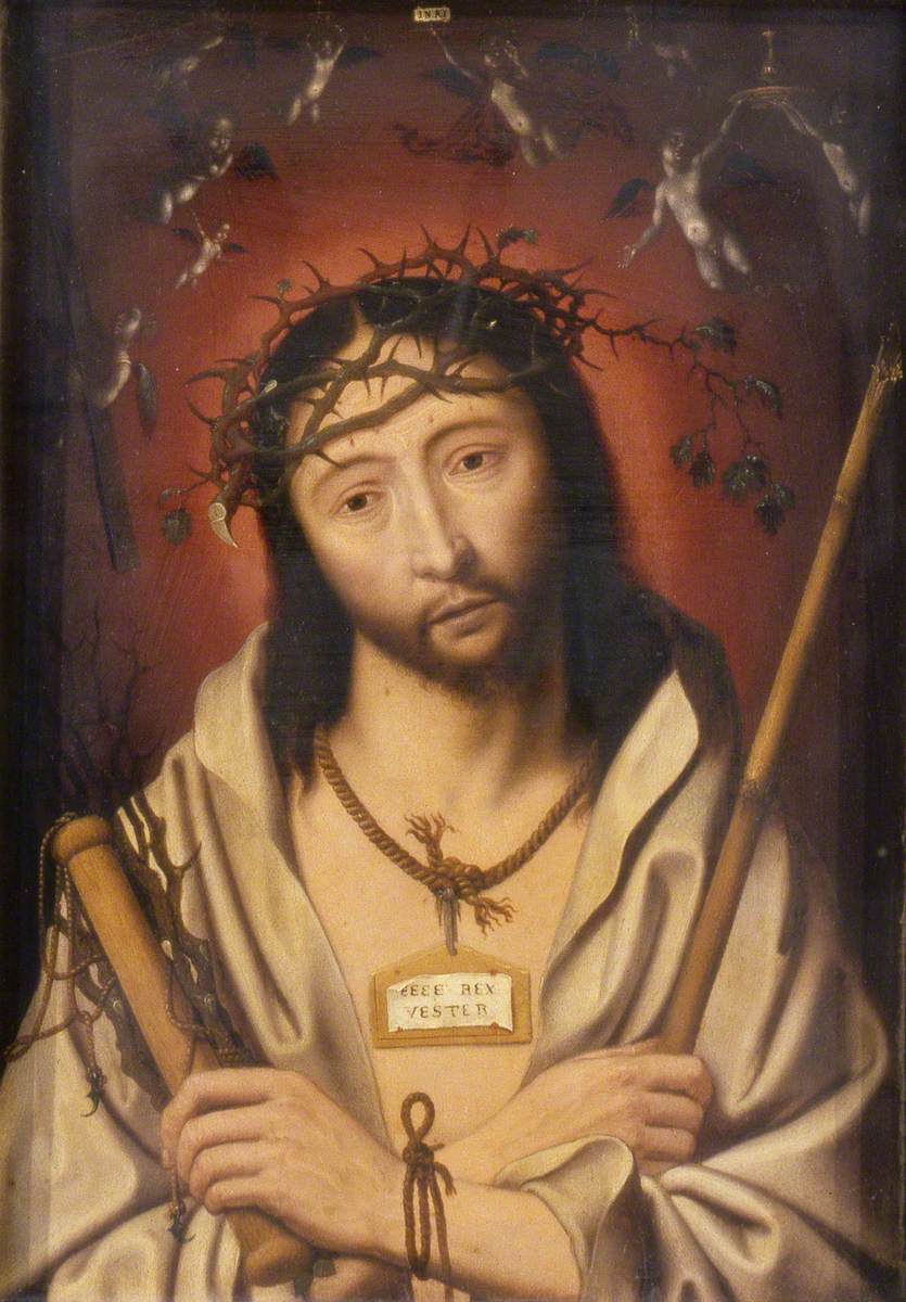 Le Christ couronné d'épines (« Ecce Homo ») - Jan Mostaert image 1 copie de tableau peinte à la main