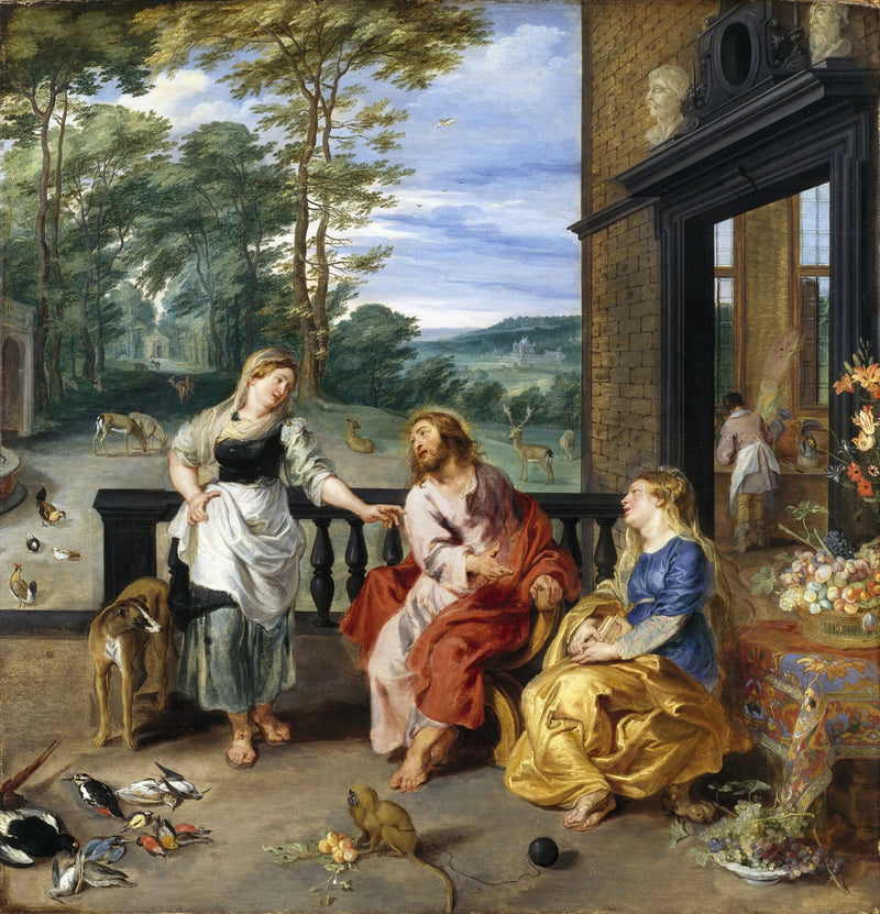 Kristus Martan ja Marian talossa - Peter Paul Rubens