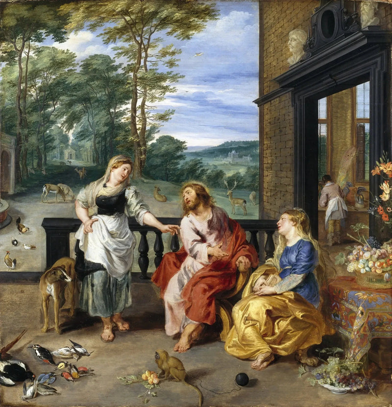 Kristus Martan ja Marian talossa - Peter Paul Rubens