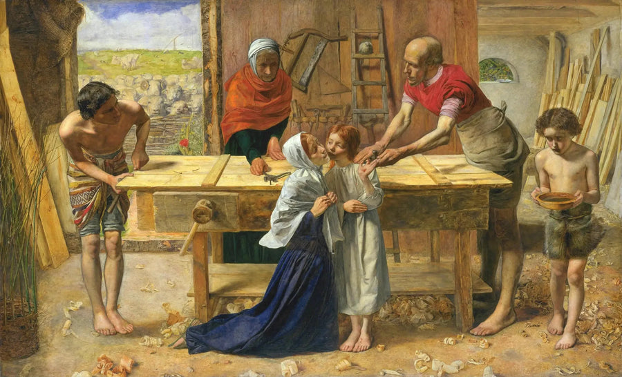 Kristus vanhempiensa talossa - John Everett Millais