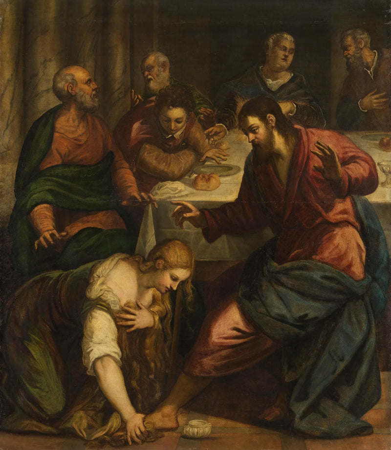 Kristus fariseuksen Simonin talossa - Jacopo Tintoretto
