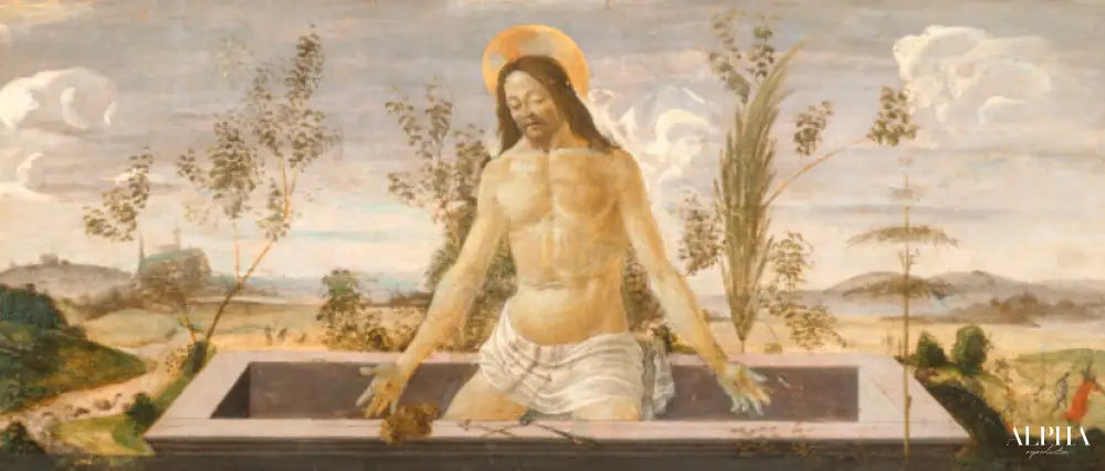 Le Christ dans le tombeau - Sandro Botticelli - Reproductions de tableaux et peintures haut de gamme