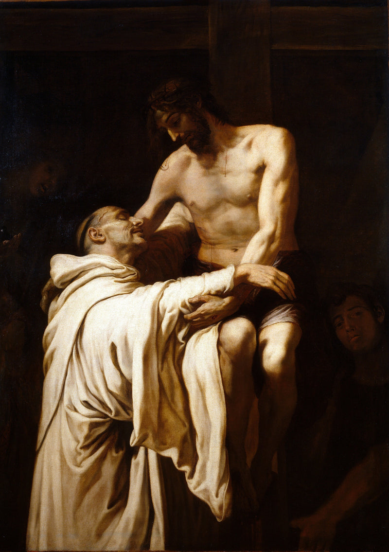 Kristus suutelee pyhää Bernardia - Francisco Ribalta
