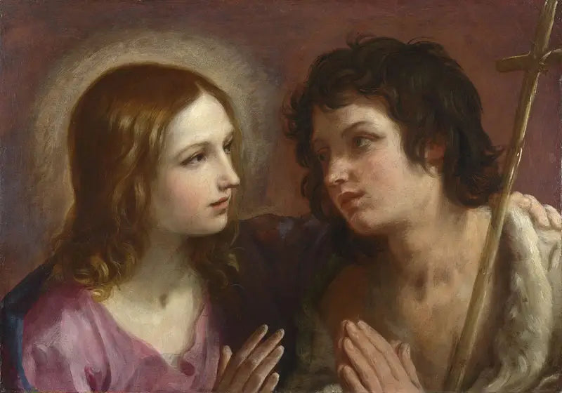 Kristus suutelee Pyhää Johannes Kastajaa - Guido Reni