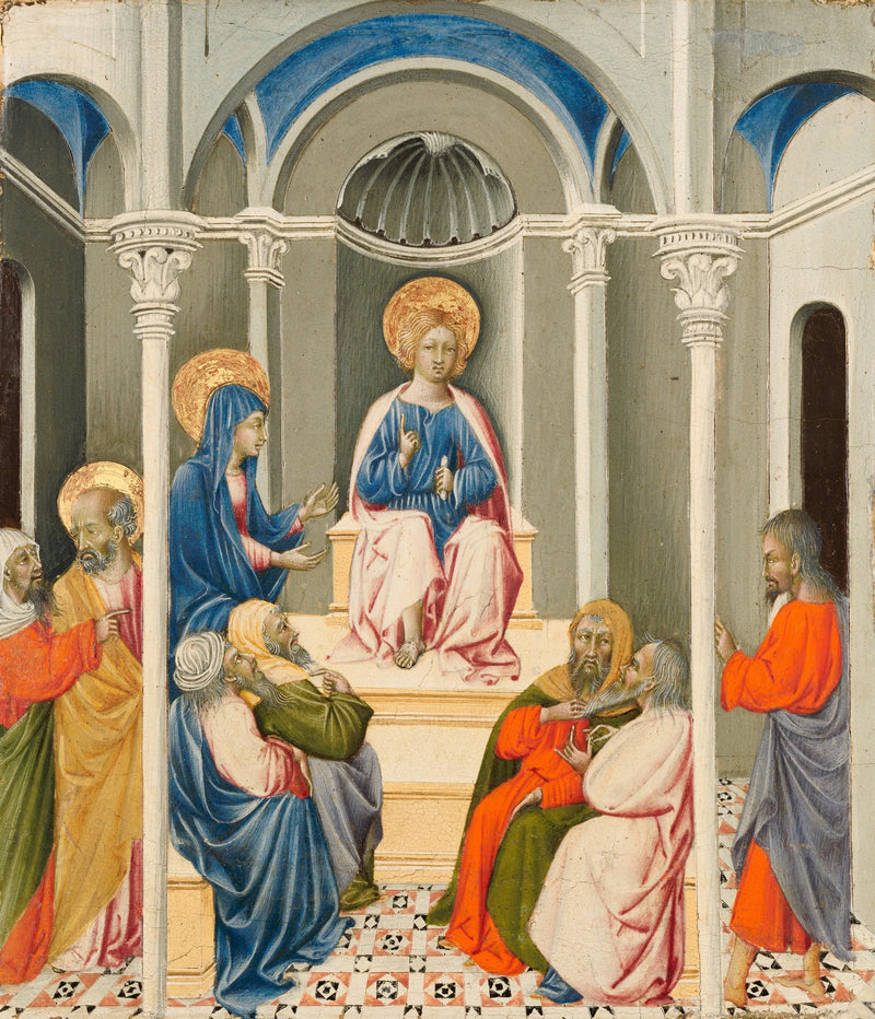Kristus ristiriidassa temppelissä - Giovanni di Paolo