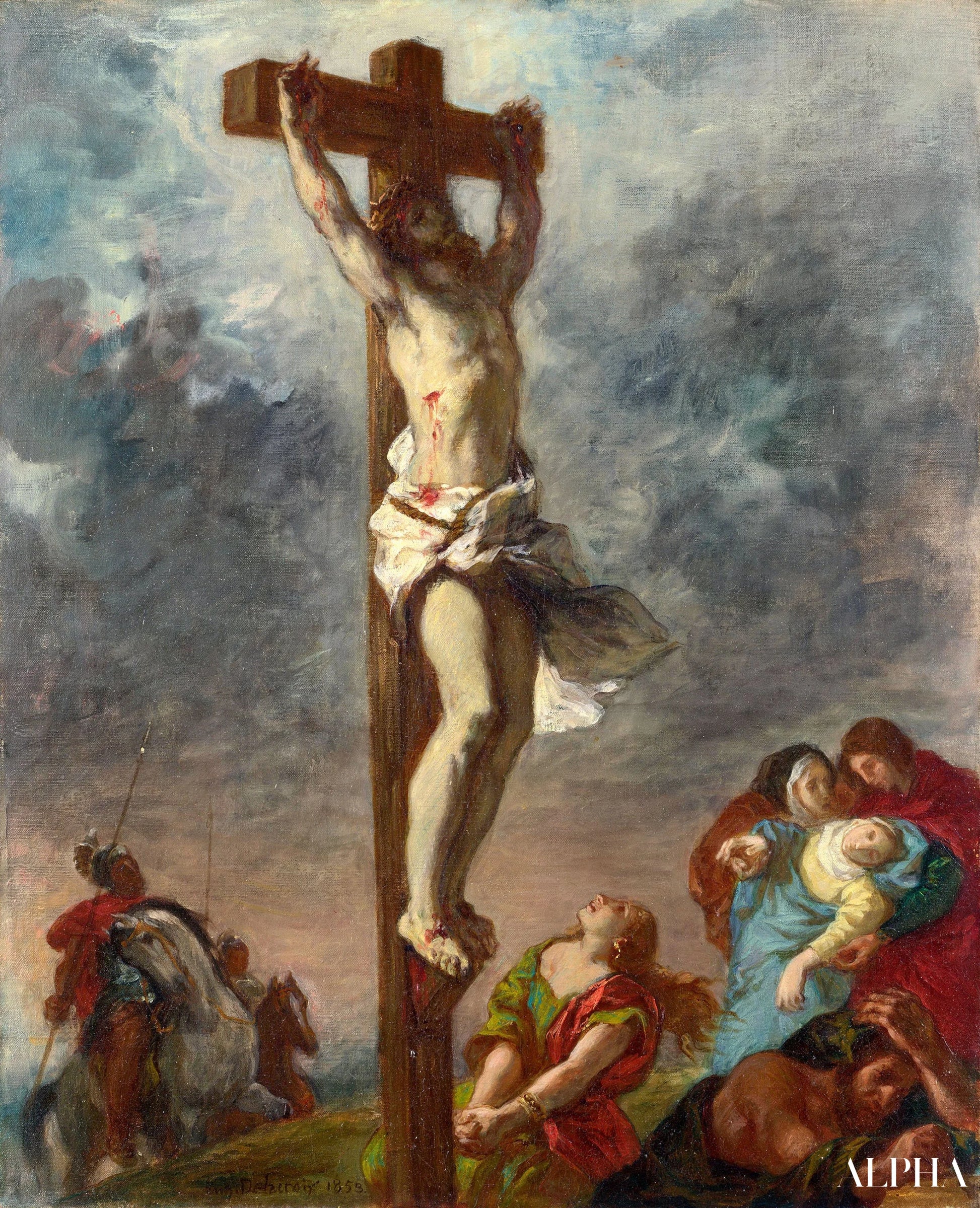 Le Christ en croix - Eugène Delacroix - Reproductions de tableaux et peintures haut de gamme