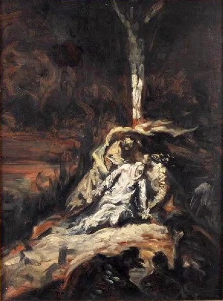Ristiinnaulittu Kristus tai Neitsyt ristin juurella - Émile Bernard