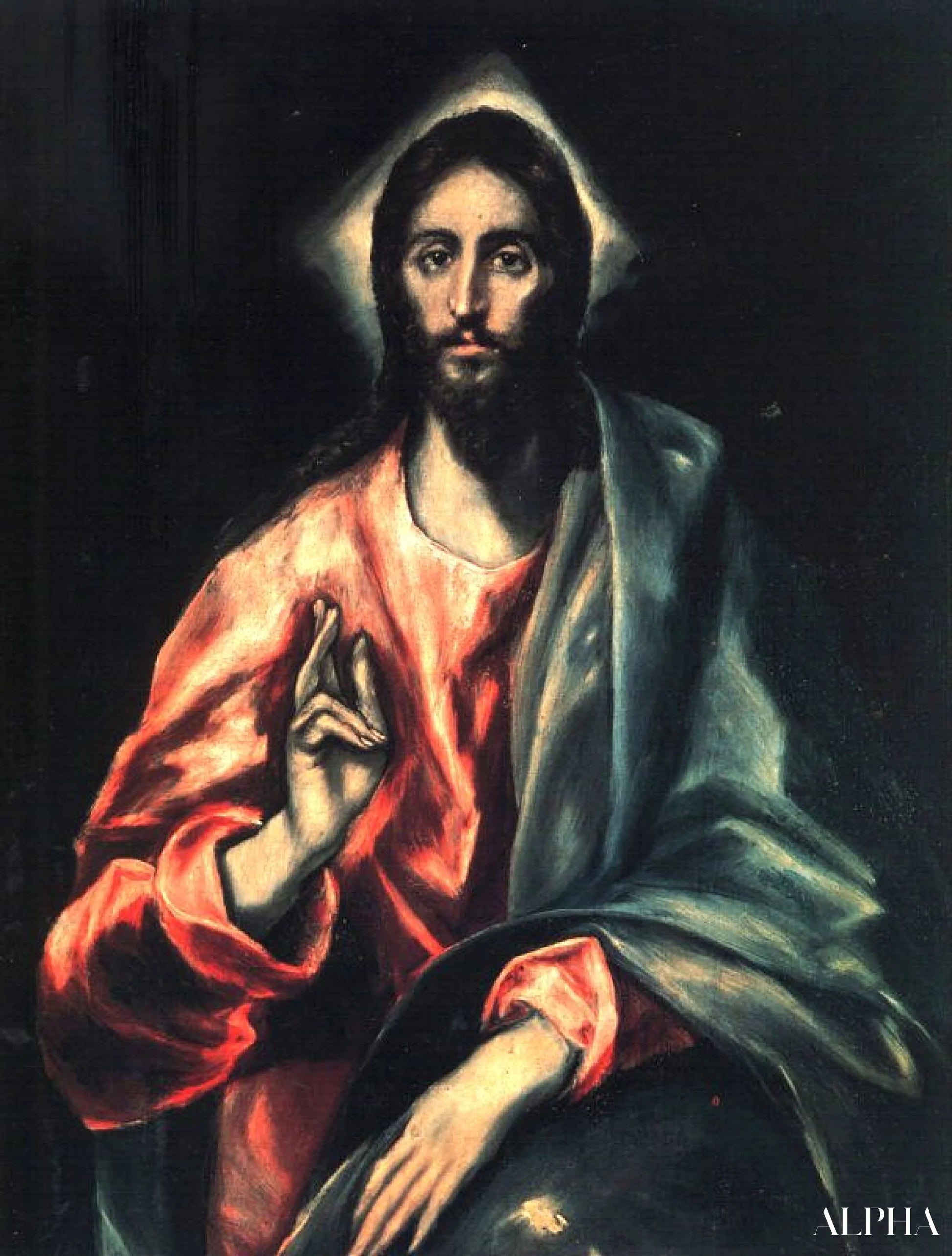 Kristus Vapahtajana - El Greco - Taulujen ja korkealaatuisten maalauksien reproduktiot