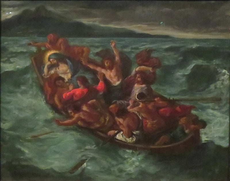Kristus nukkuu myrskyn aikana - Eugène Delacroix