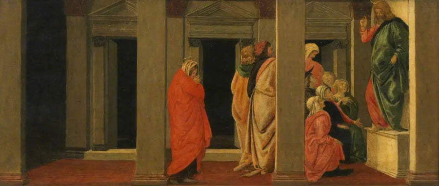 Kristus opettamassa (alttaritaulu, paneeli yksi) - Sandro Botticelli