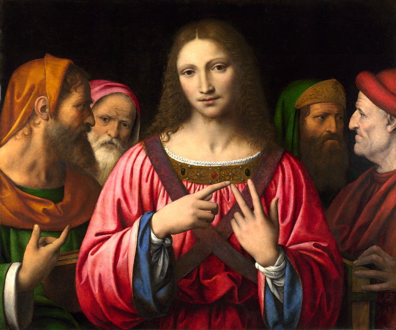 Kristus lääkäreiden ympäröimänä - Bernardino Luini