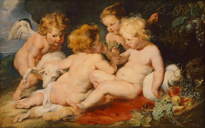 Kristus ja Johannes Kastaja lapsina ja kaksi enkeliä - Peter Paul Rubens