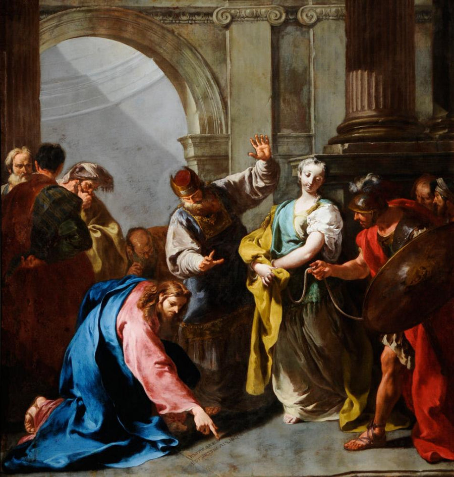 Kristus ja haureuden anteeksianto - Giovanni Battista Pittoni